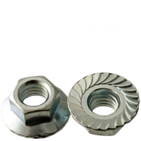 25 pack Flange Nuts Case Hardened 5/16"-18 Zinc Plated Serrated 
