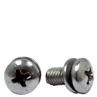 METRIC STAINLESS A2 (18 8) MACHINE SCREW, PHILLIPS PAN HEAD, SEMS DIN 7985