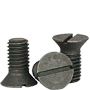 SLOTTED FLAT COUNTERSUNK HEAD CAP SCREW, PLAIN, LOW CARBON (INCH)