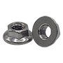 METRIC STAINLESS A2 (18 8) HEX NON SERRATED FLANGE NUT, DIN 6923