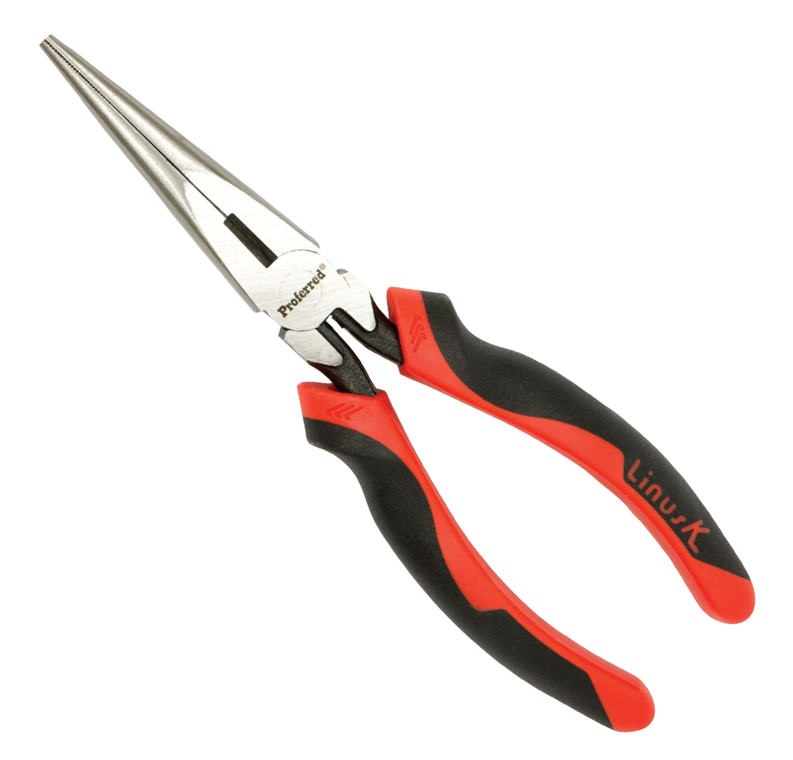 SIDE CUTTING LONG NOSE PLIERS W/ CUTTER, TPR GRIP
